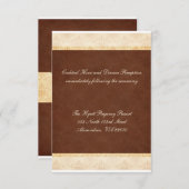 Trouwreceptiekaart met Chocolade en Crème Informatiekaartje (Voorkant / Achterkant)