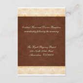 Trouwreceptiekaart met Chocolade en Crème Informatiekaartje (Voorkant)