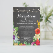 Trouwreceptiekaarten Aloha Luau Tropisch Kaart (Staand voorkant)