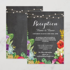 Trouwreceptiekaarten Aloha Luau Tropisch Kaart