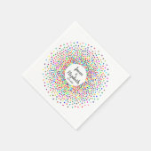 Trouwregenboog Confetti Servetten (Hoek)