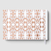 Trouwregister Bloemenwijnstok Roos Gold Folie Wit Gastenboek (Achterkant)