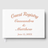 Trouwregister Bloemenwijnstok Roos Gold Folie Wit Gastenboek (Voorkant)