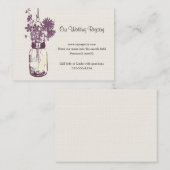 Trouwregister Kaart Mason Jar & Wildflowers (Voorkant / Achterkant)