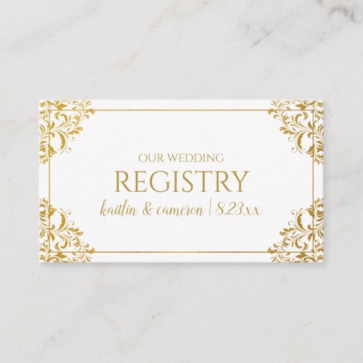 Trouwregister Kaarten - Nadine - Faux Gold Foil (Voorkant)