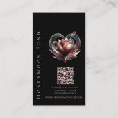 Trouwregister-Modern Blush Roos met een hart Visitekaartje (Achterkant)