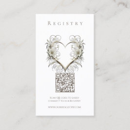 Trouwregister - Moderne bloemen met een hart Visitekaartje