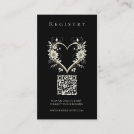 Trouwregister - Moderne bloemen met een hart Visitekaartje