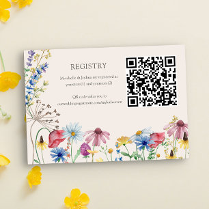 Trouwregister QR-code Wildflower Country Floral Informatiekaartje