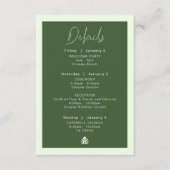 Trouwreis Bestemming Details Kaart (Voorkant)