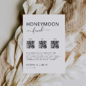 Trouwreis Fonds QR Code Bord, Huwelijk Honeymoon I Kaart
