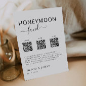 Trouwreis Fonds QR Code Bord, Huwelijk Honeymoon I Kaart