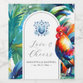 Trouwreis-huwelijk op maat gemaakte wijnfleslabels wijn etiket (Enkel label)