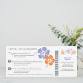 Trouwreis informatie instapkaart kaart (Staand voorkant)