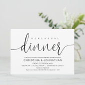 Trouwrepetitie diner, moderne kalligrafie kaart (Staand voorkant)