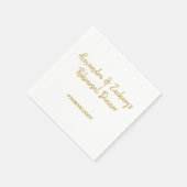 Trouwrepetitie Diner servetten met Hashtag Gold (Hoek)