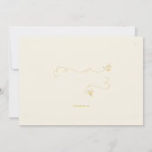 Trouwrepetitie Diner Uitnodiging Cr / Gold (Achterkant)