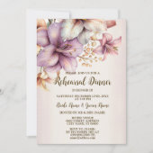 Trouwrepetitie Dinner Party Boho Pink Kaart (Voorkant)