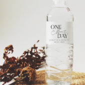 Trouwrepetitie één dag later Wit Waterfles Etiket