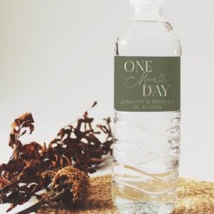 Trouwrepetitie Sage Groen nog één dag Waterfles Etiket