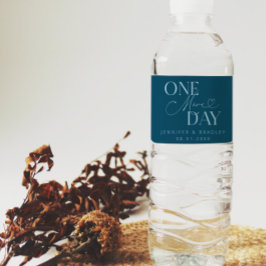 Trouwrepetitie Teal Eén Dag Te Gaan Waterfles Etiket