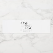 Trouwrepetitie Wit nog één dag Waterfles Etiket (Enkel label)