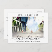 Trouwreportage Bruiloftsfeest Uitnodiging Briefkaart (Voorkant / Achterkant)