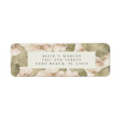Trouwretouradres Botanische Tuin Etiket (Voorkant)