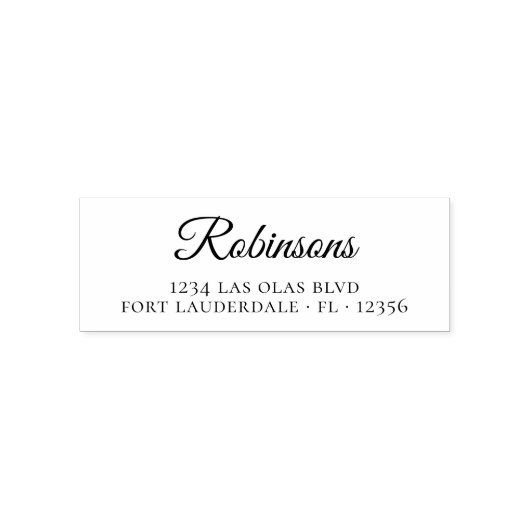 Trouwretouradres Moderne handtekening zelf-inkten Zelfinktende Stempel (Design)