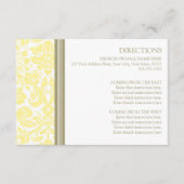 Trouwrichting Kaarten Tan Yellow Damask (Voorkant)