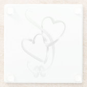 "TROUWRIJEN MET HART" ONDERLEGGER GLAZEN ONDERZETTER (Achterkant)