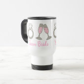 Trouwring Diamant Roze Champagne Team Bruid Reisbeker (Voorkant links)