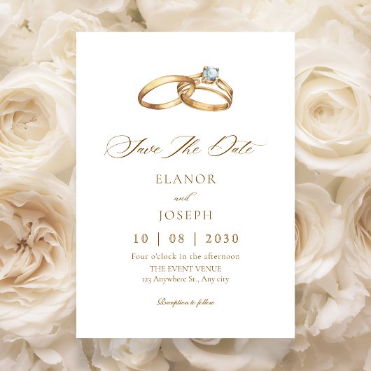 Trouwring elegant save the date