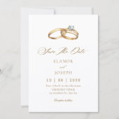 Trouwring elegant save the date (Voorkant)