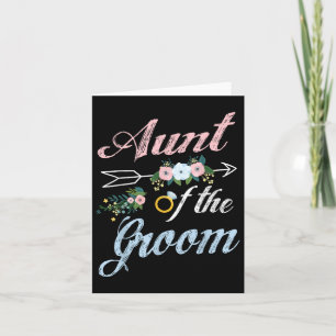 Trouwring en bloemen tante van de bruidegom neef kaart