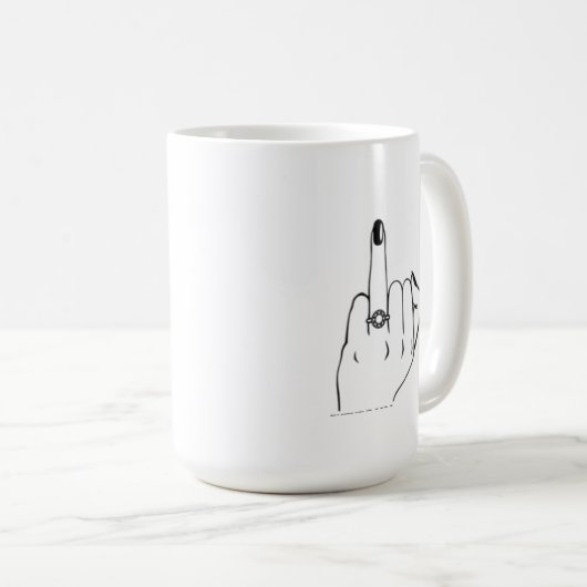 Trouwring Finger Bride Toekomst Mrs verloving Koffiemok (Voorkant rechts)