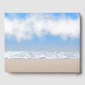 Trouwring gastboek met strandthema gastenboek (Achterkant)