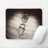 Trouwring Harten Muziek Muismat (Met muis)