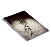 Trouwring Hartjes Muziek Notitieboek (Rechterzijde)