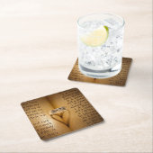 Trouwring Hartschaduw Op Bijbel Kartonnen Onderzetters (Insitu)