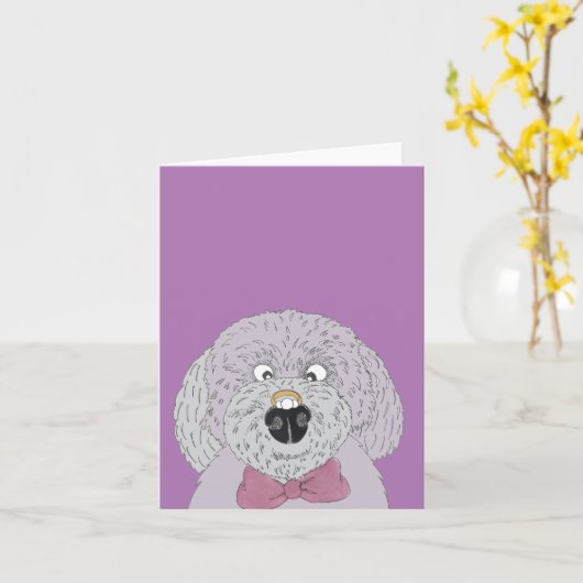 Trouwring hond kaart (Gele Bloem)