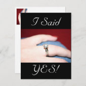 Trouwring Ik zei Ja Ansichtkaart Aankondigingskaart (Voorkant / Achterkant)