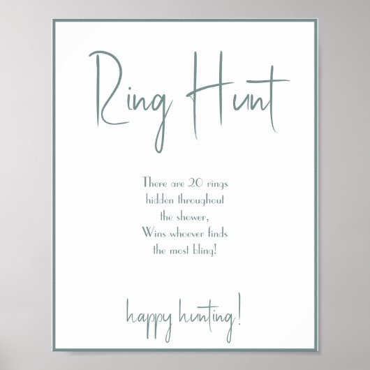 Trouwring Jacht Bruidsfeest Spel Bord Poster (Voorkant)