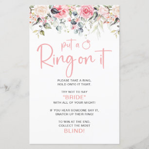 Trouwring Op Haar Bridal Shower Spel