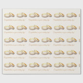 Trouwring set bruiloft gefeliciteerd cadeaupapier (Vlak)