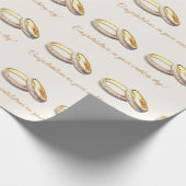 Trouwring set bruiloft gefeliciteerd cadeaupapier (Hoek)