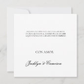 Trouwring Spaans Bedankt Card (Achterkant)