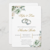 Trouwring Spaanse bruiloft Kaart (Voorkant / Achterkant)