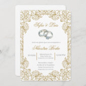 Trouwring Spaanse bruiloft Kaart (Voorkant / Achterkant)