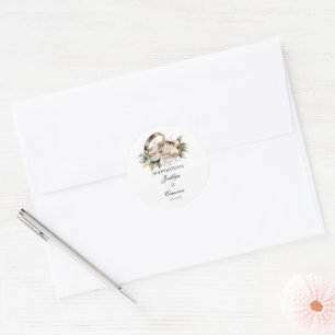 Trouwring Spaanse trouwkaart Ronde Sticker